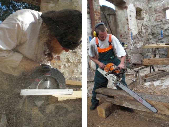 Restauration eines Fachwerk-Giebels, Schependorf