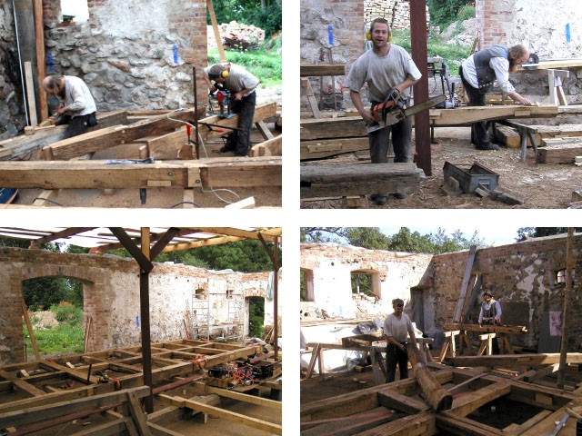 Restauration eines Fachwerk-Giebels, Schependorf