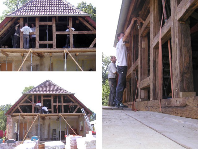 Restauration eines Fachwerk-Giebels, Schependorf