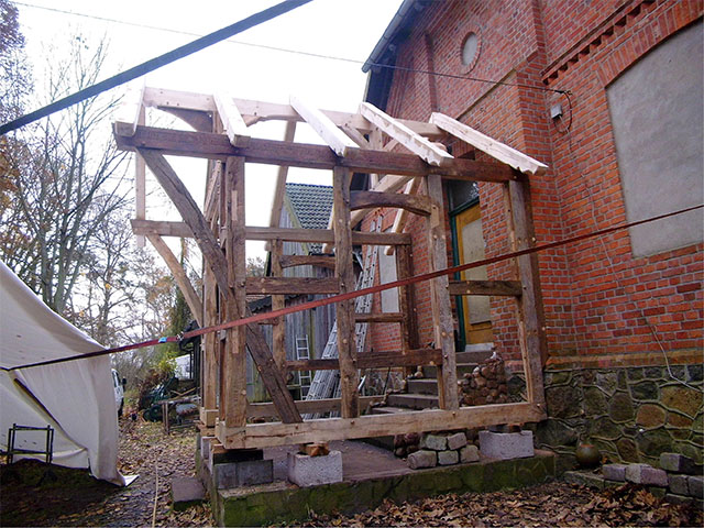 Fachwerk-Vorbau für Forsthaus in Eldena bei Ludwigslust