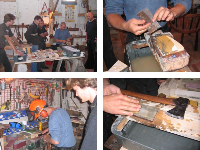 Schärfkurs im Atelier Gehölz und Gestalt, Nieperfitz 2009